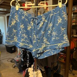 Auden Blue Floral Women's Pajama Shorts